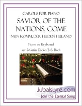 Savior of the Nations, Come piano sheet music cover